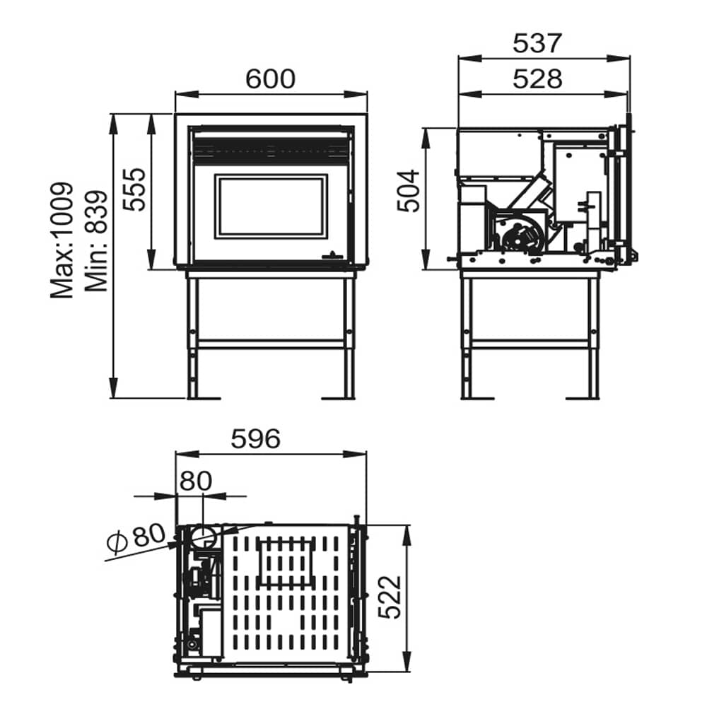 Bronpi Estufa insertable de pellets Tavira 7 Kw - Imagen 4