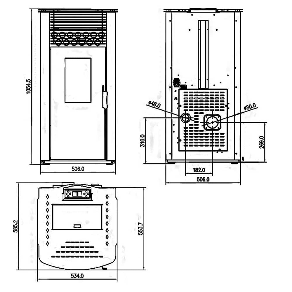 Enervill estufa de pellets Apolo 14 Kw - Imagen 6
